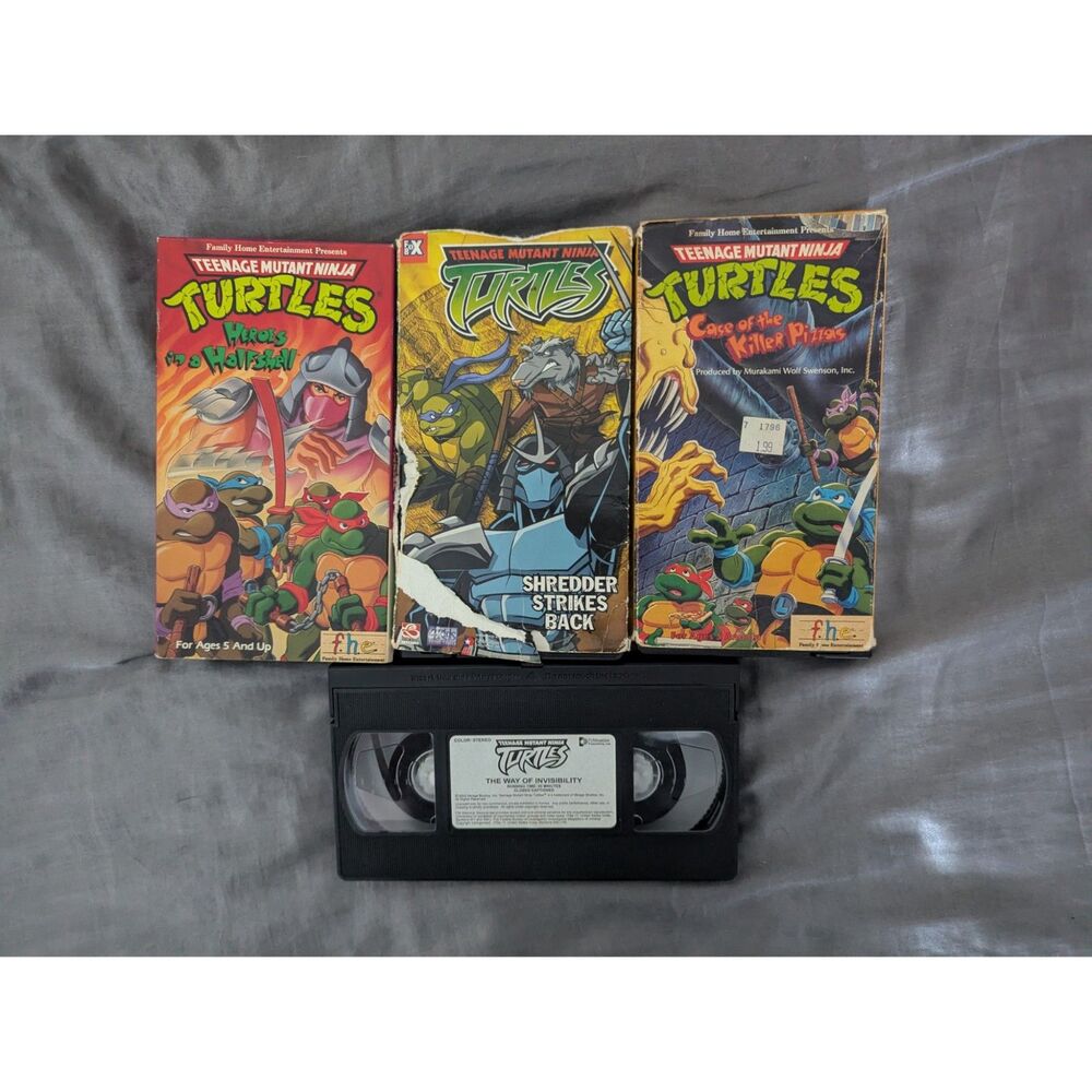 Teenage Mutant Ninja Turtles VHS Lot 4 Tapes